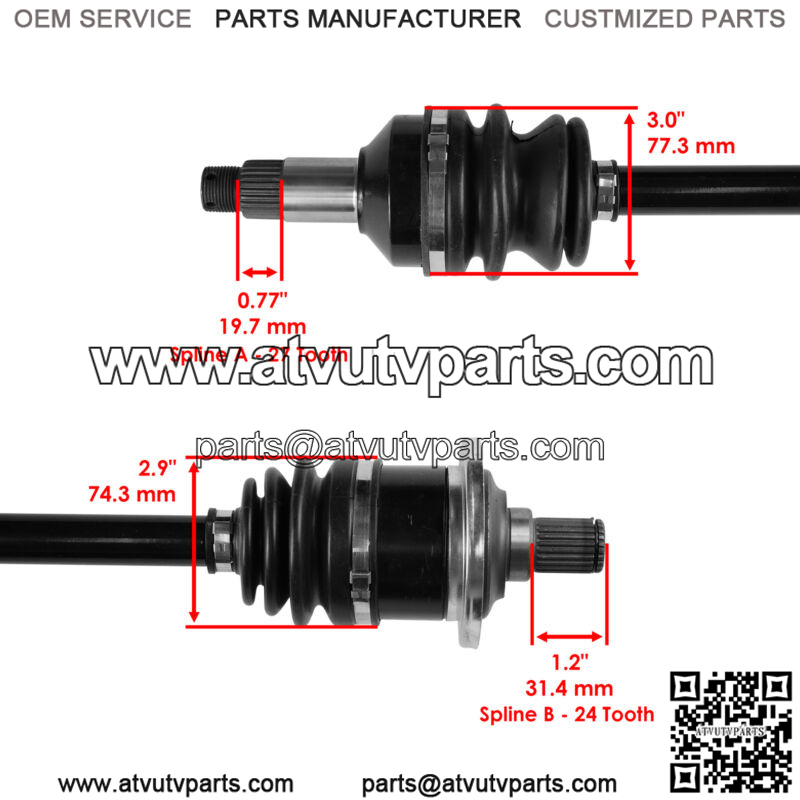 Front Right Complete CV Joint Axle for Arctic Cat 400 2006 2007 2008 - Image 3