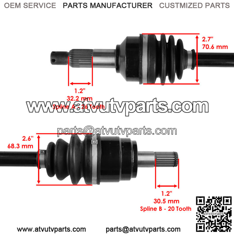 Front Left CV Joint Axle for Honda TRX420FM1 TRX420FM2 Rancher 420 4X4 2014-16 - Image 3