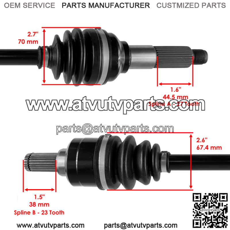 Rear Left or Right CV Joint Axle fits Yamaha Grizzly 450 YFM450 4X4 2011 - 2014 - Image 3