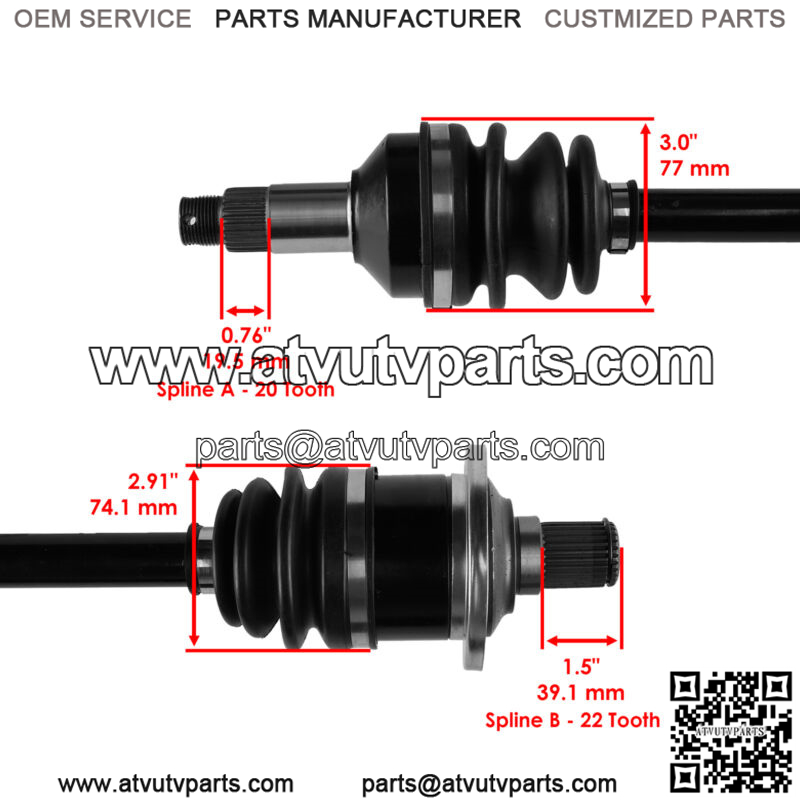 Rear Right / Left CV Joint Axle for Arctic Cat 1502-866, 1502-938 - Image 3