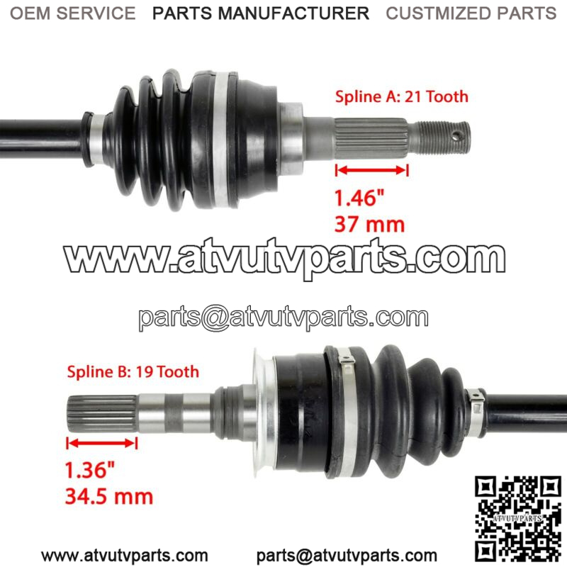 Front Left Complete CV Joint Axle for Kawasaki Bayou 300 KLF300C 4X4 1989-2005 - Image 4