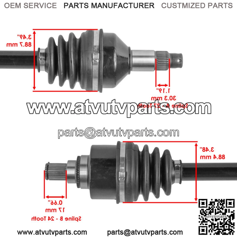 Rear CV Axles For Arctic Cat Wildcat Sport 4x4 LTD XT SE 2015-2019 Left Or Right - Image 3