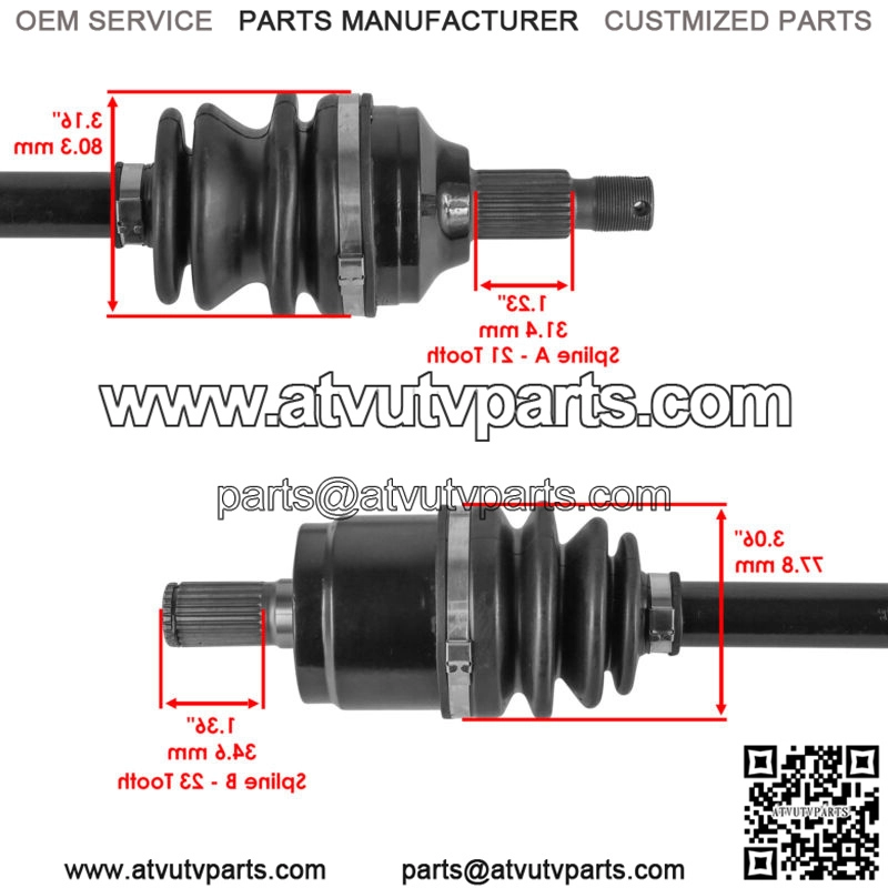 Rear CV Axles For Honda Foreman Rubicon DCT EPS TRX500FA 2019 Left Or Right - Image 3