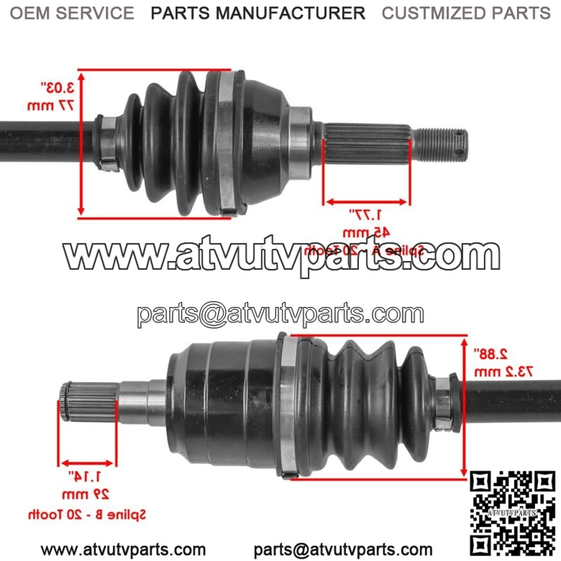 Rear CV Axles For Kawasaki Teryx 4 750 KRT750 4x4 EPS Realtree AGP HD 2012-2013 - Image 3