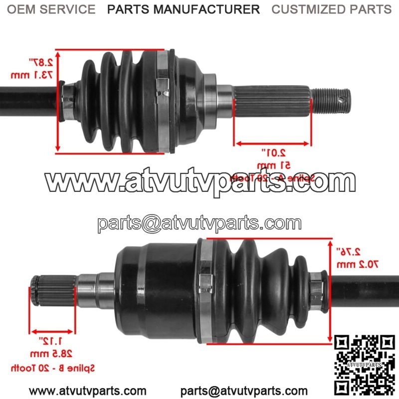 Front Left And Right CV Axle For Suzuki Eiger Auto 4x4 LT-A400FC 02-2004 - Image 5