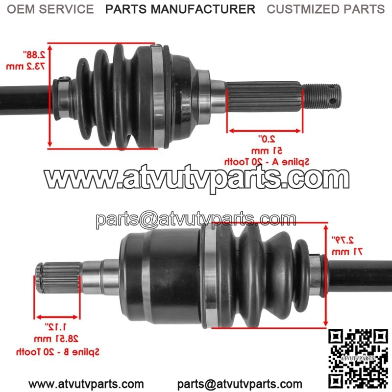 Front Left CV Axle For Suzuki Eiger 4x4 LT-F400F 2002-2004 ATV - Image 3