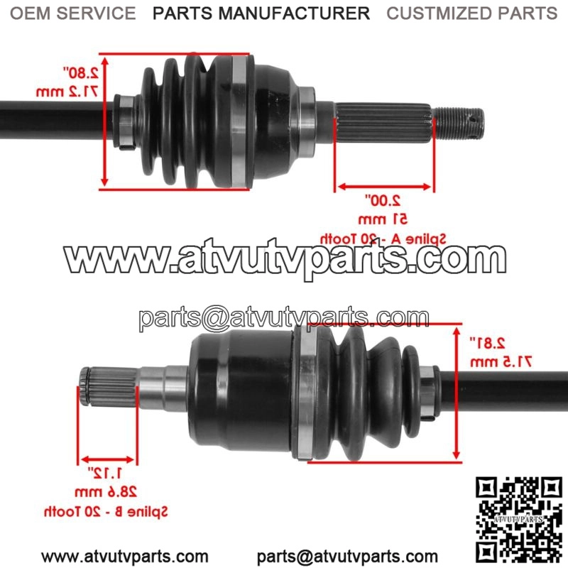 Front Left And Right CV Axle For Suzuki King Quad LT-A400 LT-F400 2008-2022 - Image 5