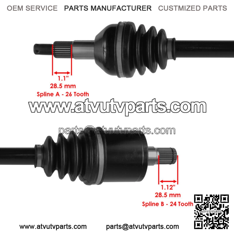 Rear Left And Right CV Joint Axles for Can-Am Outlander 400 4X4 2009-2012 - Image 3