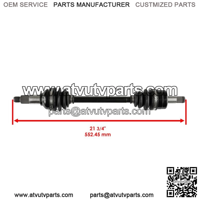 Front Left And Right CV Joint Axles for Yamaha Grizzly 700 YFM700 4WD 2014-2020 - Image 2