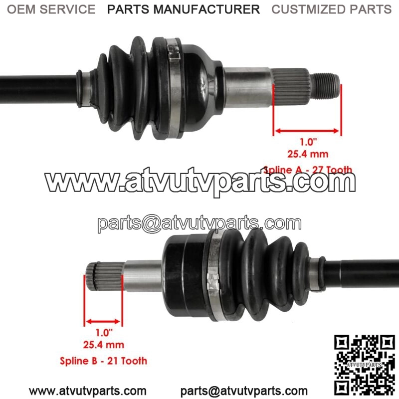 Front Left And Right CV Joint Axles for Yamaha Grizzly 700 YFM700 4WD 2014-2020 - Image 3