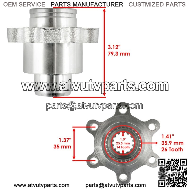 Rear Differential Drive Shaft Boss Fits Yamaha Rhino 660 YXR660F 2004 2005-2007(For: Yamaha Rhino 700) - Image 2