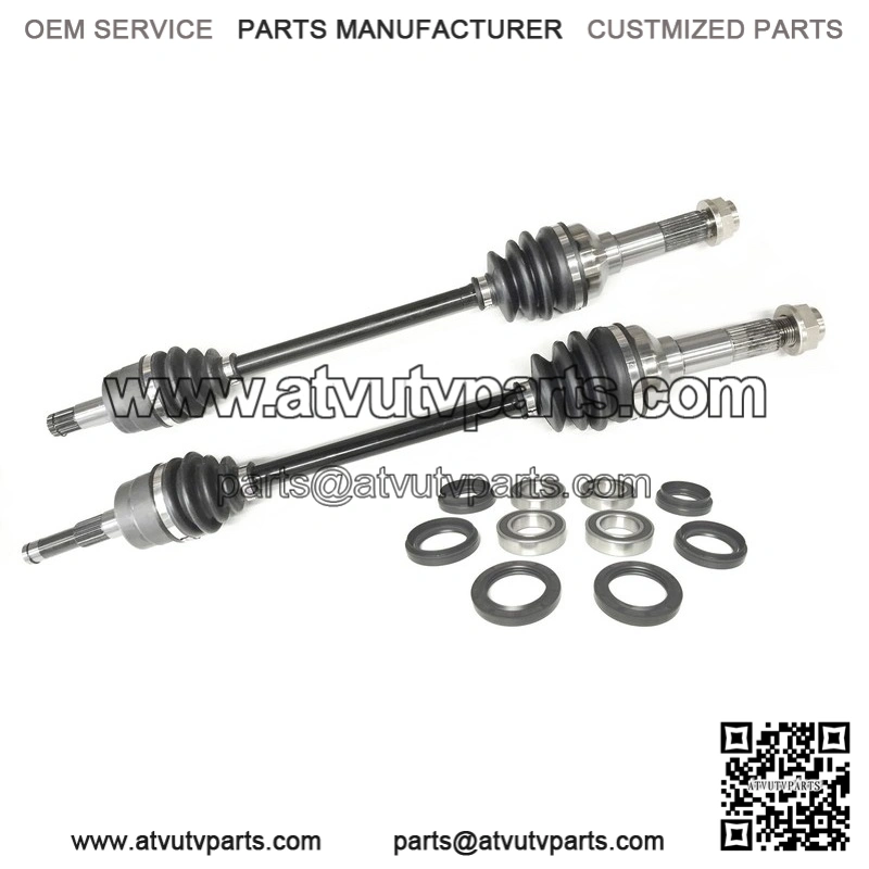 Set of Front Axles & Wheel Bearing Kits for Yamaha Rhino 450 / 660 04-09