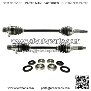 Rear Axle Pair with Wheel Bearing Kits for Yamaha Rhino 450 & 660 2004-2009