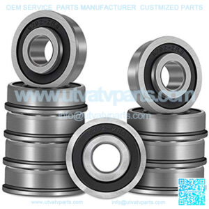 10pcs Flanged Ball Bearings 5/8" x 1-3/8" x 1/2" For Lawn Mower, Wheelbarrows, Carts & Hand Trucks Wheel Replacement For JD AM118315, AM35443, 215-038, 215-061 Etc.