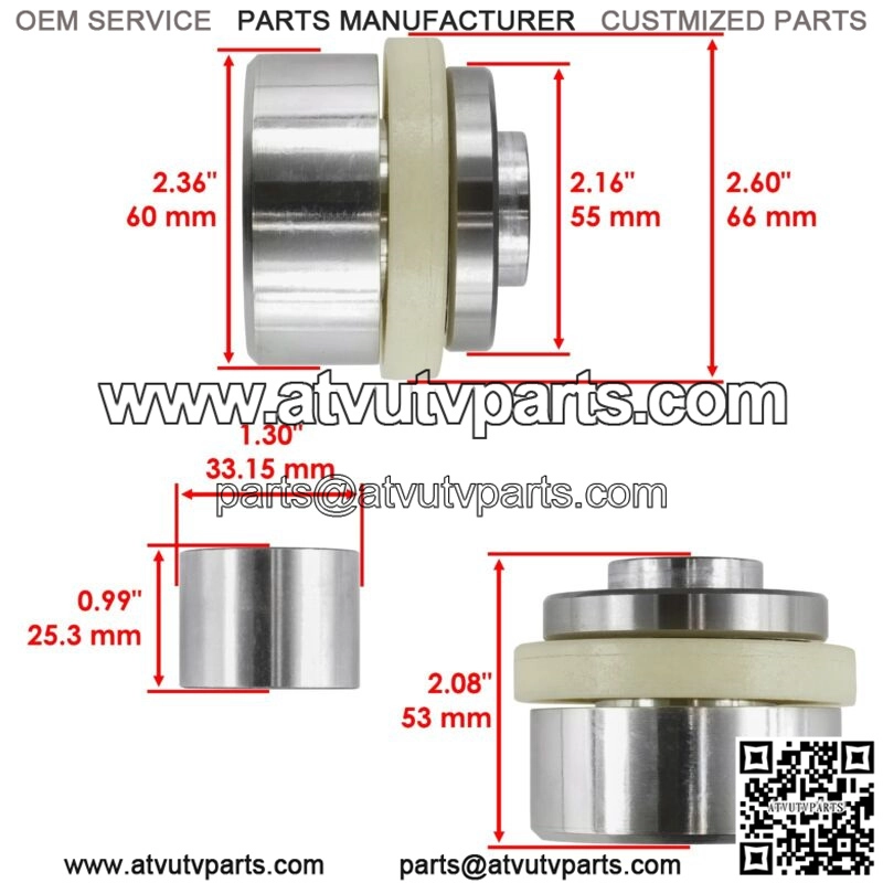 Front Differential Output Hub Assembly for Polaris Ranger XP 900 2013-19 3236683 - Image 2