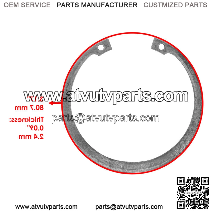 Knuckle Bearings W/Reataining Ring Clips For Polaris Ranger HST 2015-2017 - Image 2