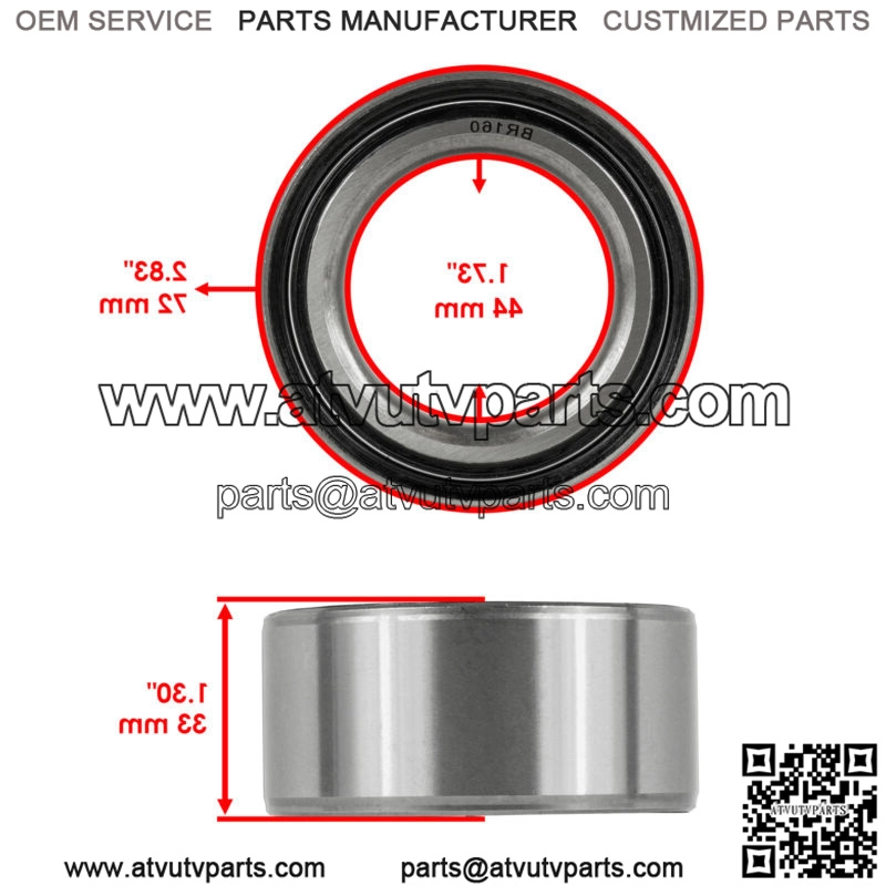 Knuckle Bearings W/Reataining Ring Clips For Polaris Ranger HST 2015-2017 - Image 3