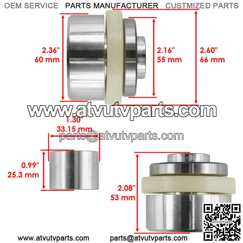 Front Differential Output Hub & Cage w/Sprague for Polaris Scrambler XP1000 2014 (For: Polaris) - Image 2