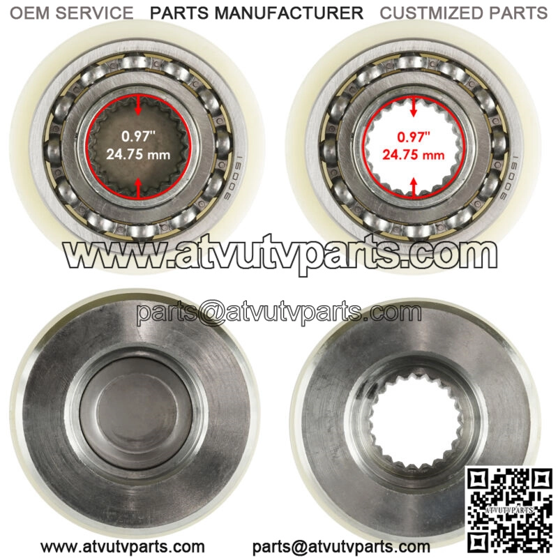 Front Differential Output Hub & Cage w/Sprague for Polaris Scrambler XP1000 2014 (For: Polaris) - Image 3