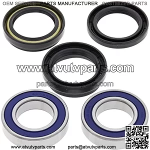 Front Wheel Bearing Seal Kit 25-1108 Compatible with/Replacement for Suzuki LT-4WD 250 Quad Runner 1987-1998, LT-A400 2WD King Quad 2008-2009, LT-A400 Eiger 2wd 2002-2007