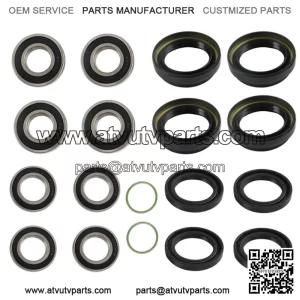 Front Rear Wheel Bearings Seals Kits For Yamaha Rhino 450 2006-2009 (Fits: Yamaha Rhino 660)
