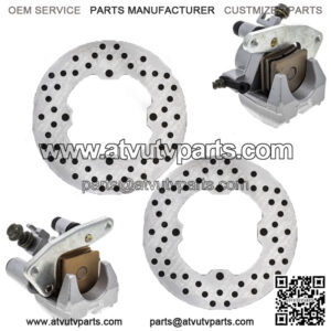 Front Brake Caliper Rotor Set for Yamaha Grizzly 660 700 5KM-2582T-10-00