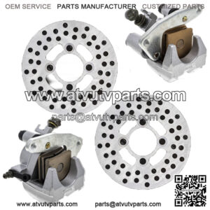 Front Brake Caliper Rotor Set for Yamaha Raptor 660R Banshee Warrior 350