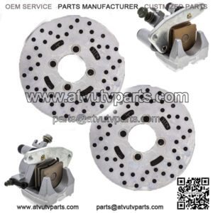 Front Brake Caliper Rotor Set for Yamaha Wolverine Big Bear 350 Kodiak 400