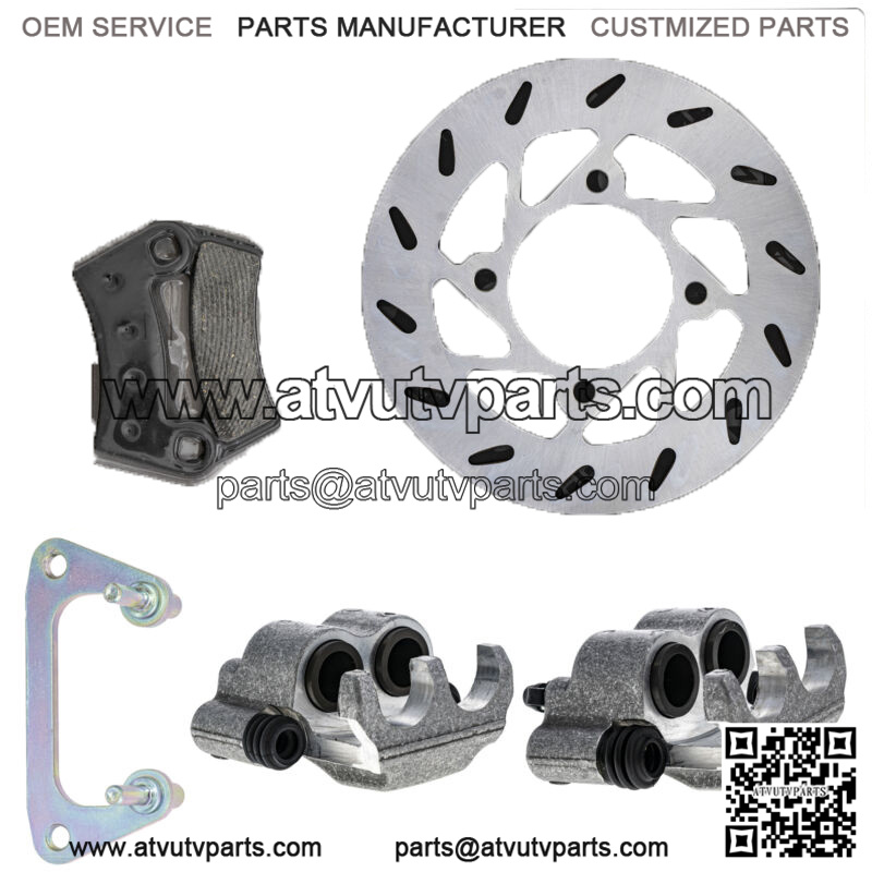 Front Brake Rotor Caliper Pad Set for Polaris Outlaw 450 5247752 1912275