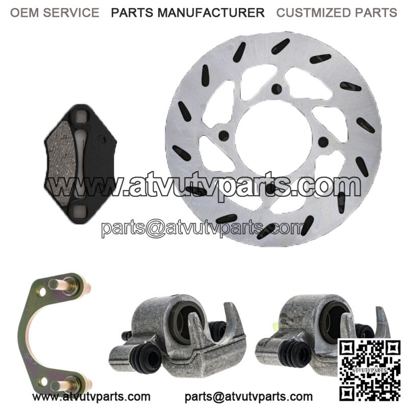 Front Brake Rotor Caliper Pad Set for Polaris Outlaw 500 1911048 1911238