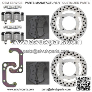 Front Brake Rotor Caliper Pad Set for Polaris Ranger 500 1911284 5244314
