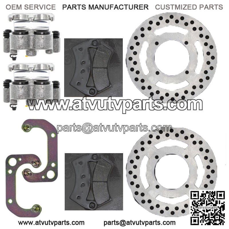 Front Brake Rotor Caliper Pad Set for Polaris Ranger 500 1911284 5244314