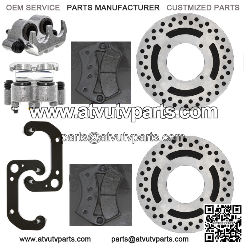 Front Brake Rotor Caliper Pad Set for Polaris Ranger EV 1911284 5244314