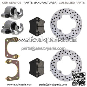 Rear Brake Rotor Caliper Pad Set for Polaris Ranger 500 XP 700 1911374