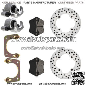 Rear Brake Rotor Caliper Pad Set for Polaris Ranger 700 EV 1911373 1911374