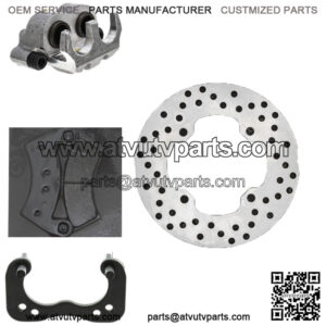 Rear Left Brake Rotor Caliper Pad Set for Polaris Ranger 800 900 1912374