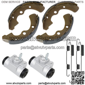 2 Front Brake Shoes Cylinder For Kawasaki Mule 2510 KAF620A KAF620 A 4X4 1994-00