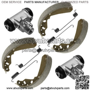 2x Front Brake Cylinder Left & Right w/ Shoes For Kawasaki 43092-0001 41047-0001