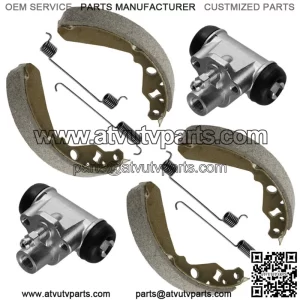 2x Front Brake Cylinder L/R w/ Shoes For Kawasaki Mule 600 KAF400B 2005-2009