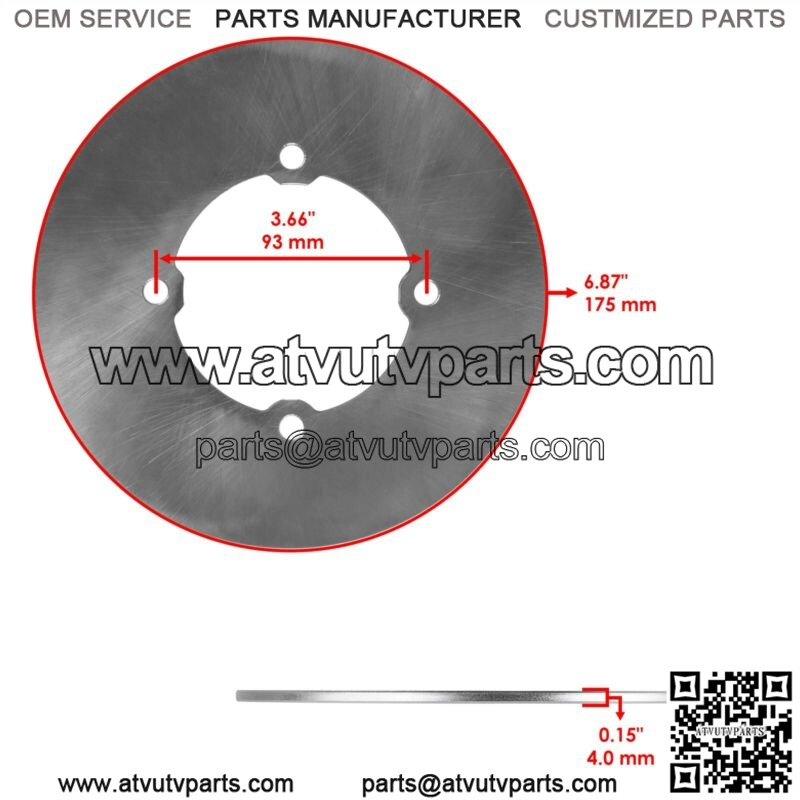 Caliper With Brake Disc Front Right For Polaris 300 1994 - Image 2