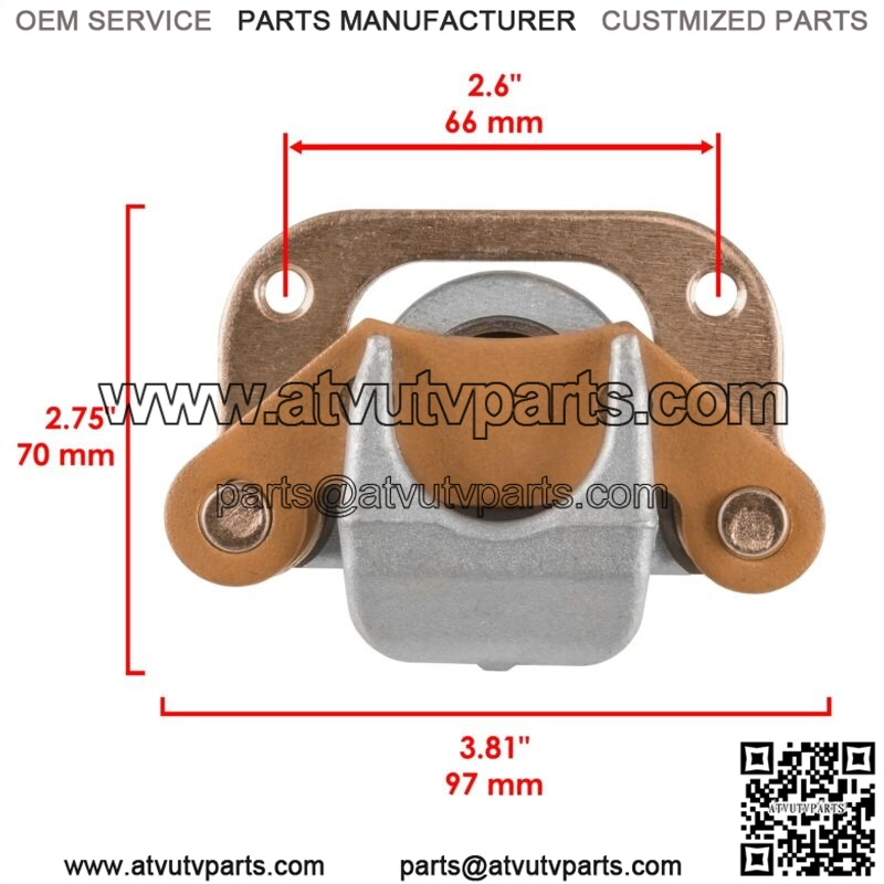 Caliper With Brake Disc Front Right For Polaris 300 1994 - Image 3