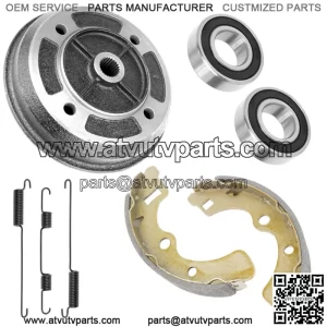 Rear Brake Drum Shoes Kit for Kawasaki Mule 2510 KAF620A KAF620 A 4X4 1994-2000