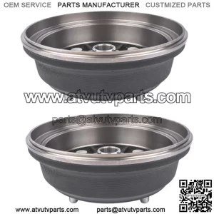Pair Front Brake Drums for Kawasaki Mule 3000 3010 4000 4010 KAF950E 4x4  Diesel (For: More than one vehicle)