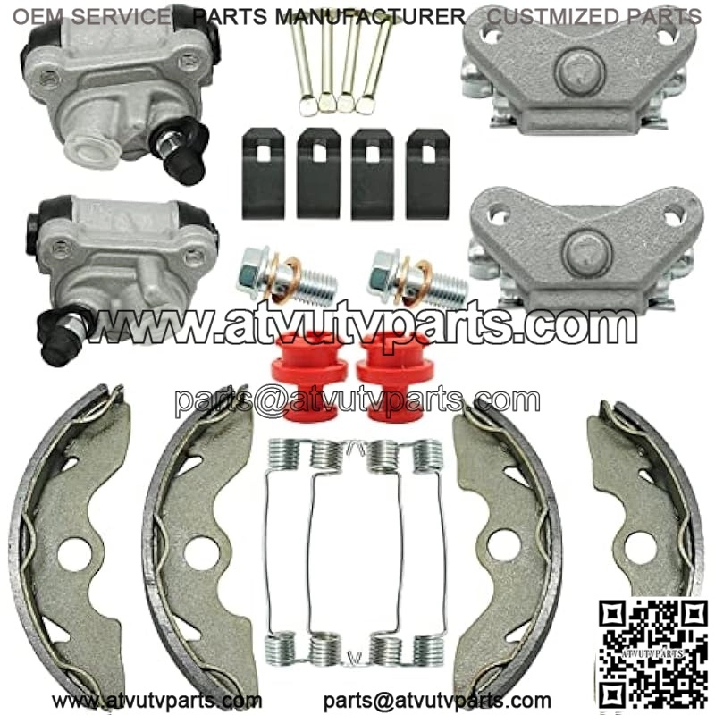 Front Brake Wheel Cylinders & Adjusters & Shoes Kit for Honda FourTrax Recon 250 TRX250 1997-2020 (Left&Right) TRX250TE/TRX250TM 45340-HB3-003 45370-HM8-B41 45350-HM8-B41 - Image 3