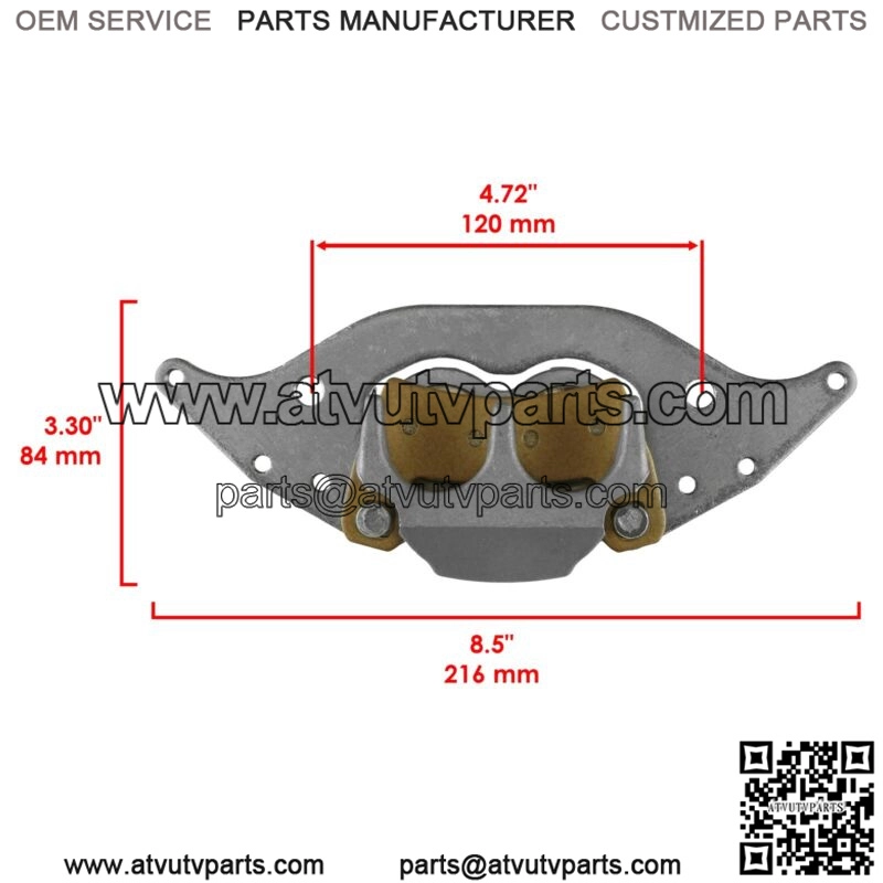 Front Left Brake Caliper w/ Pads for Polaris RZR 1000 2016-2021 - Image 2