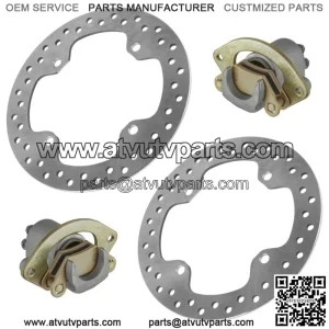 2x Rear Brake Disc & Caliper For Polaris Scrambler XP 1000 2014 (For: Polaris)