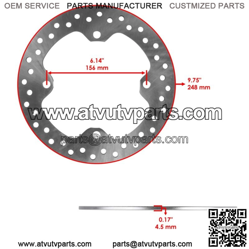 Left Front Brake Disc & Caliper For Polaris Scrambler XP 1000 HO EPS 2014 (For: Polaris) - Image 2