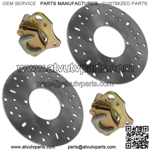 Front Left & Right Brake Caliper & Disc For Polaris Ranger 400 HO 2011 (For: Polaris Sportsman 570)