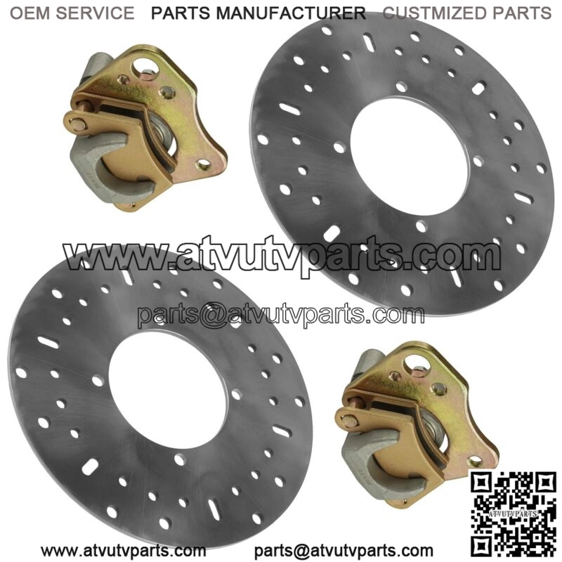 Front Left & Right Brake Caliper & Disc For Polaris Ranger 400 HO 2011 (For: Polaris Sportsman 570)