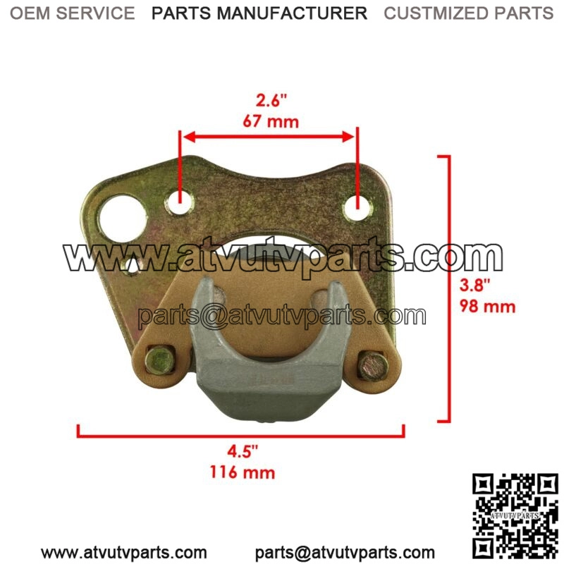 Front Left & Right Brake Caliper For Polaris 1911616 1911617 (For: Polaris Sportsman 570) - Image 3